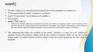 Unit No 2.pptx Basic s of C Programming | PPTX