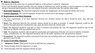 Highway Geometric Design for Highway Engg. | PDF