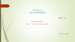 Unit no 3 air compressor | PPTX