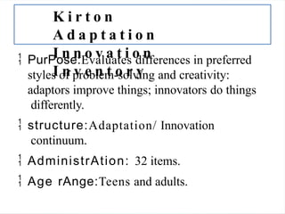 Creativity is a mental process involving the generations of new ideas ...