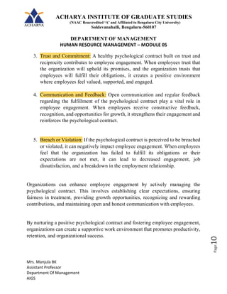 HUMAN RESOURCE MANAGEMENT BBA NEP BATCH SECOND SEMESTER NOTES | PDF