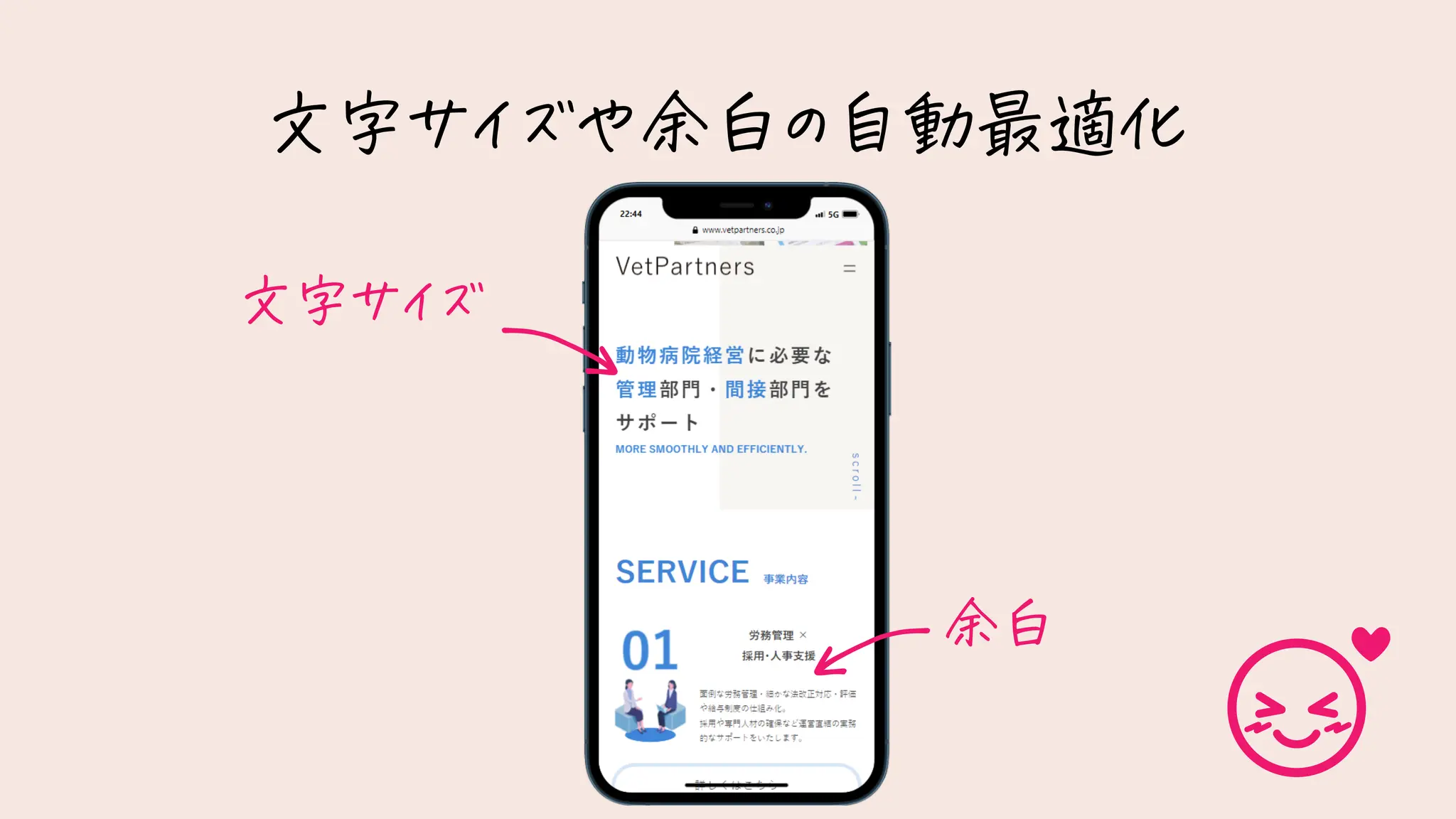 文字サイズや余白の自動最適化
文字サイズ
余白
 