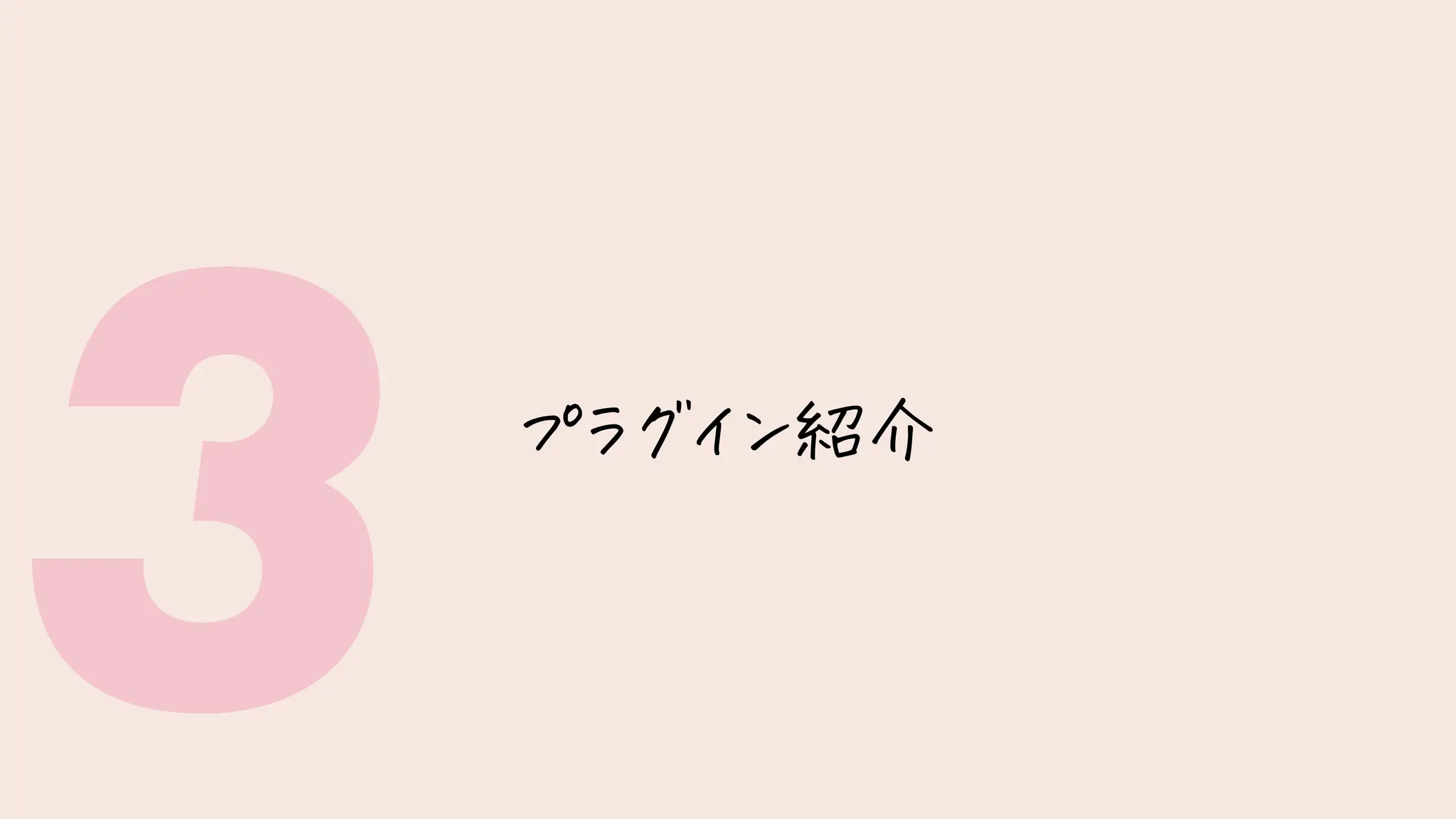 プラグイン紹介
3
 