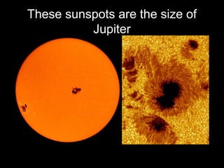 These sunspots are the size of
Jupiter
 