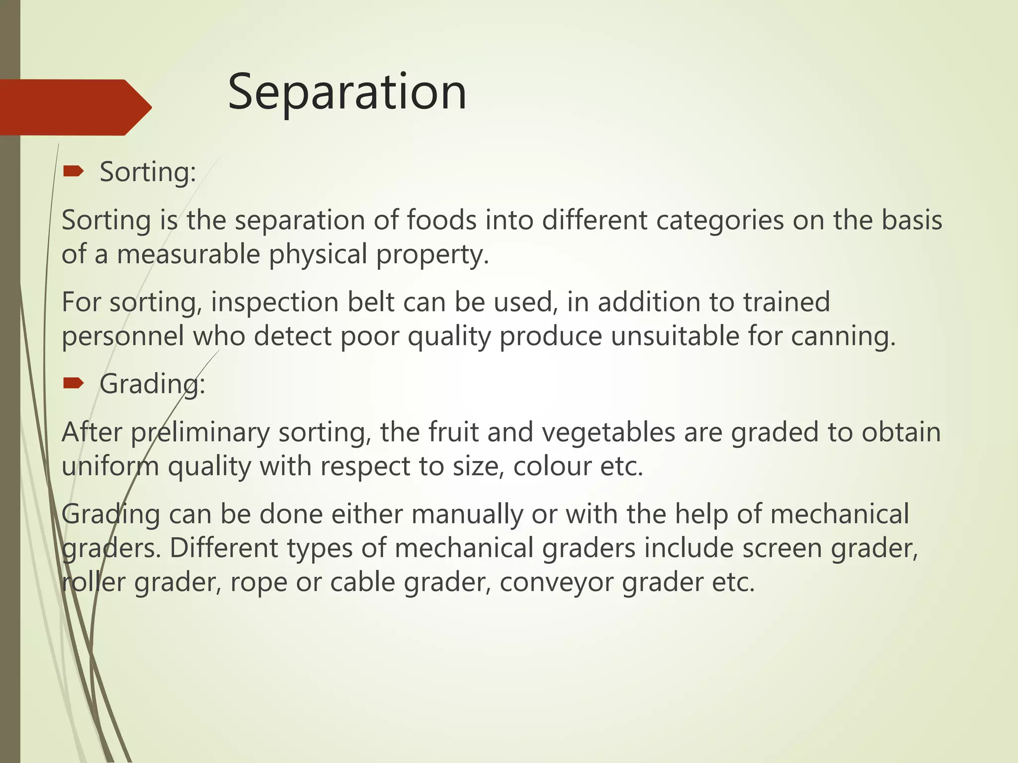 Unit operations in food processing