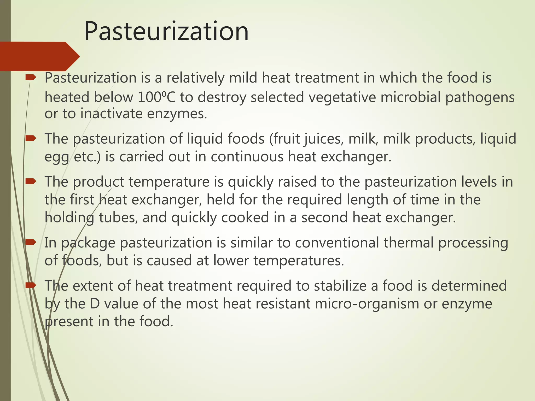 Unit operations in food processing