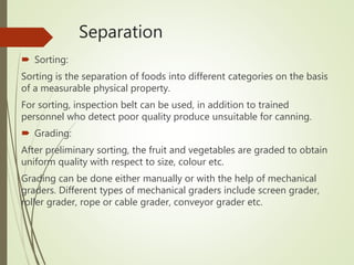 Unit operations in food processing | PPTX