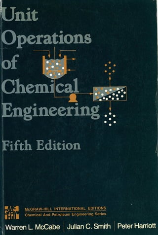 Unit operations of chemical engineering, 5th edition.