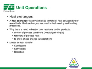 Unit Operations & Unit Process for process plant | PPTX