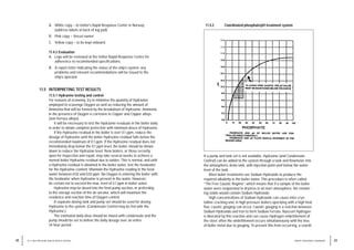 11 / HIGH PRESSURE BOILER WATER CONTROL
A. White copy – to Unitor’s Rapid Response Center in Norway
(address labels at back of log pad)
B. Pink copy – Vessel owner
C. Yellow copy – to be kept onboard
11.4.3 Evaluation
A. Logs will be reviewed at the Unitor Rapid Response Centre for
adherence to recommended specifications.
B. A report letter indicating the status of the ship’s system; any
problems and relevant recommendations will be issued to the
ship’s operator.
11.5 INTERPRETING TEST RESULTS
11.5.1 Hydrazine testing and control
For reasons of economy, try to minimise the quantity of Hydrazine
employed to scavenge Oxygen as well as reducing the amount of
Ammonia that will be formed by the breakdown of Hydrazine. Ammonia
in the presence of Oxygen is corrosive to Copper and Copper alloys
(non-ferrous alloys).
It will be necessary to test the Hydrazine residuals in the boiler daily
in order to obtain complete protection with minimum doses of Hydrazine.
If the Hydrazine residual in the boiler is over 0.1 ppm, reduce the
dosage of Hydrazine until the boiler Hydrazine residual falls below the
recommended maximum of 0.1 ppm. If the Hydrazine residual does not
immediately drop below the 0.1 ppm level, the boiler should be blown
down to reduce the Hydrazine level. New boilers, or those recently
open for inspection and repair, may take several weeks to achieve a
normal boiler Hydrazine residual due to oxides. This is normal, and until
a Hydrazine residual is obtained in the boiler water, test the feedwater
for the Hydrazine content. Maintain the Hydrazine reading in the feed-
water between 0.02 and 0.03 ppm. No Oxygen is entering the boiler with
the feedwater when Hydrazine is present in the water. However,
be certain not to exceed the max. level of 0.1 ppm in boiler water.
Hydrazine may be dosed into the feed pump suction, or preferably,
to the storage section of the de-aerator, which will maximize the
residence and reaction time of Oxygen control.
A separate dosing tank and pump set should be used for dosing
Hydrazine to the system. (Condensate Control may be fed with the
Hydrazine.)
The estimated daily dose should be mixed with condensate and the
pump should be set to deliver the daily dosage over an entire
24-hour period.
49
WATER TREATMENT HANDBOOK
48
11.5.2 Coordinated phosphate/pH treatment system
If a pump and tank set is not available, Hydrazine (and Condensate
Control) can be added to the system through a tank and flowmeter into
the atmospheric drain tank, with injection point well below the water
level of the tank.
Most boiler treatments use Sodium Hydroxide to produce the
required alkalinity in the boiler water. This procedure is often called
“The Free Caustic Regime”, which means that if a sample of the boiler
water were evaporated to dryness in an inert atmosphere, the remain-
ing solids would contain Sodium Hydroxide.
High concentrations of Sodium Hydroxide can cause inter-crys-
talline cracking and, in high pressure boilers operating with a high heat
flux, caustic gouging can occur. Caustic gouging is a reaction between
Sodium Hydroxide and iron to form Sodium Ferrate. Nascent Hydrogen
is liberated by this reaction and can cause Hydrogen embrittlement of
the steel; often the embrittlement occurs simultaneously with the loss
of boiler metal due to gouging. To prevent this from occurring, a coordi-
 