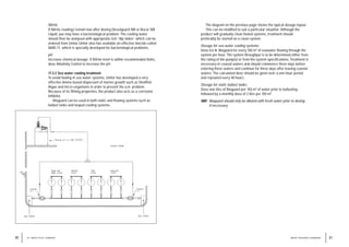 81
WATER TREATMENT HANDBOOK
80 17 / WATER TESTS, SUMMARY
Nitrite
If Nitrite readings remain low after dosing Dieselguard NB or Rocor NB
Liquid, you may have a bacteriological problem. The cooling water
should then be analysed with appropriate test “dip slides” which can be
ordered from Unitor. Unitor also has available an effective biocide called
MAR-71, which is specially developed for bacteriological problems.
pH
Increase chemical dosage. If Nitrite level is within recommended limits,
dose Alkalinity Control to increase the pH.
17.3.3 Sea water cooling treatment
To avoid fouling in sea water systems, Unitor has developed a very
effective Amine-based dispersant of marine growth such as Shellfish
Algae and micro-organisms in order to prevent the a.m. problem.
Because of its filming properties, the product also acts as a corrosion
inhibitor.
Bioguard can be used in both static and flowing systems such as
ballast tanks and looped cooling systems.
The diagram on the previous page shows the typical dosage layout.
This can be modified to suit a particular situation. Although the
product will gradually clean fouled systems, treatment should
preferably be started on a clean system.
Dosage for sea water cooling systems:
Dose 0.6 ltr Bioguard for every 100 m3
of seawater flowing through the
system per hour. The system throughput is to be determined either from
the rating of the pump(s) or from the system specifications. Treatment is
necessary in coastal waters and should commence three days before
entering these waters and continue for three days after leaving coastal
waters. The calculated dose should be given over a one-hour period
and repeated every 48 hours.
Dosage for static ballast tanks:
Dose one litre of Bioguard per 100 m3
of water prior to ballasting,
followed by a monthly dose of 2 litre per 100 m3
.
NB! Bioguard should only be diluted with fresh water prior to dosing
if necessary.
 