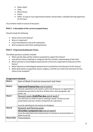 Unit Plan - Year 10 - Big Ideas of Science | DOCX
