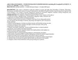 UNIT PLAN ON ADULT HEALTH NURSING --- II | DOCX