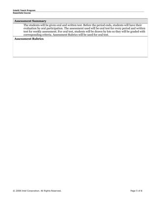Unit plan measurement