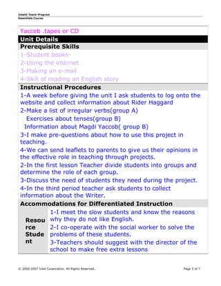 Unit Plan Template En | DOC
