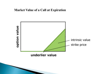 Market Value of a Call at Expiration
 
