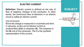 Comprehensive Overview of Electrical Units, Current, and Circuit ...