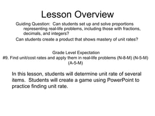 Unit Rate | PPT