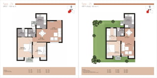 Type - Z4 
2BR2T : 1060 sq. ft. 
E1: 104 
E2: 104 
E3: 103* 
F1: 104 
F2: 104 
F3: 103* 
G1: 104 
G2: 103* 
G3: 104 
Please Note: 
1)  * Indicates mirror image 
2)   Floor No 13 does not exist 
Type - Z5 
1BR1T+Study : 825 sq. ft. 
Please Note: 
1)  * Indicates mirror image 
2)   Floor No 13 does not exist 
3)   Areas marked in green form part of common 
      areas and are not open to exclusive use of any occupant 
E1: G04 
E2: G04 
E3: G03* 
F1: G04 
F2: G04 
F3: G03* 
G1: G04 
G2: G03* 
G3: G04 
 