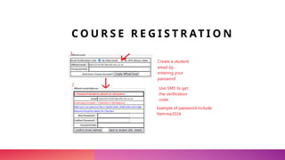 C O U R S E R E G I S T R AT I O N
