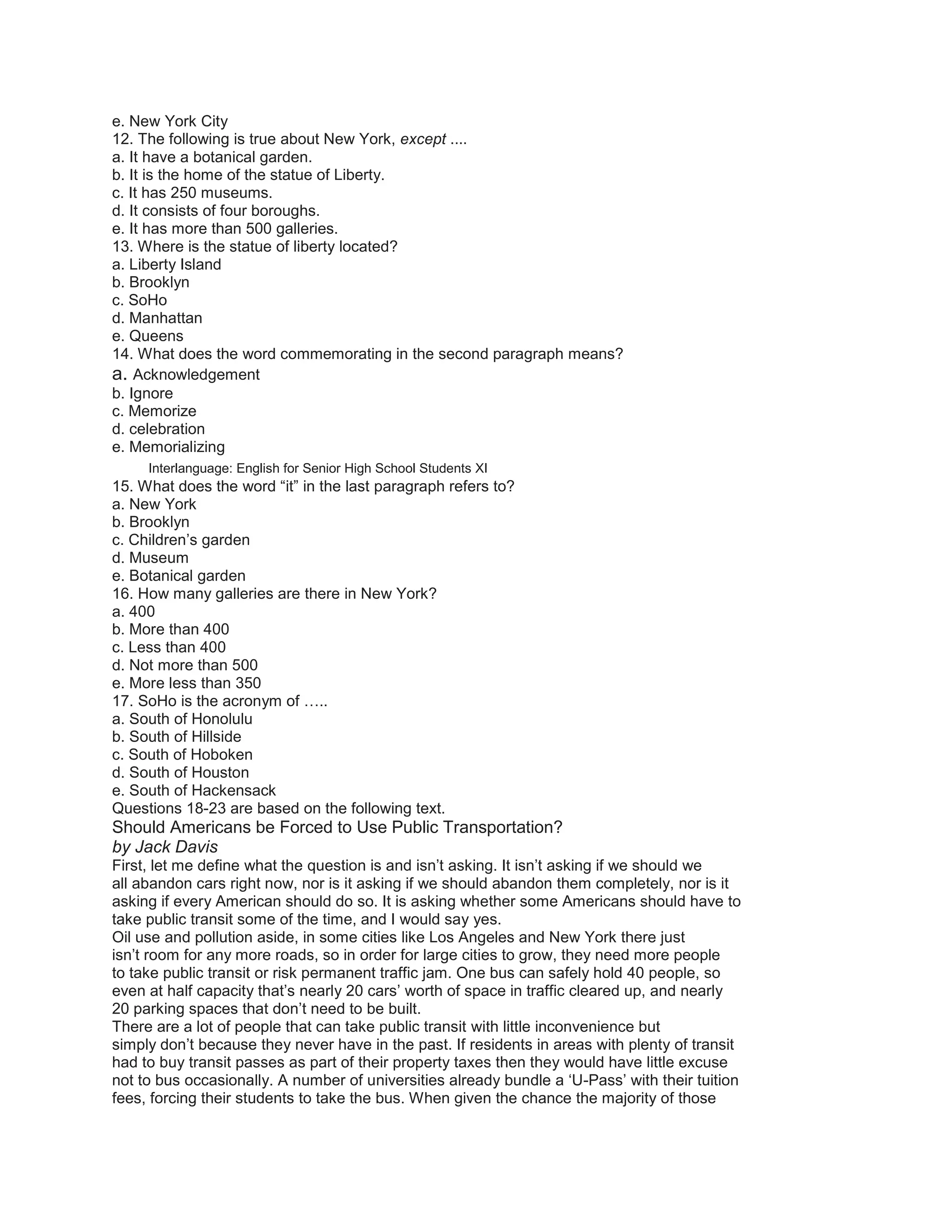 Unit review semester 1