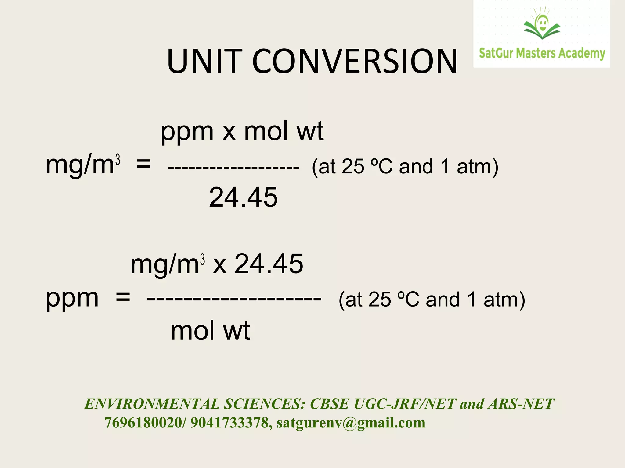 Units conversion CBSE UGC PPT — free download
