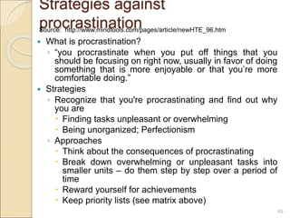 The Procrastination Matrix.pdf Units 2-11 Project management.ppt By Tol | PPT