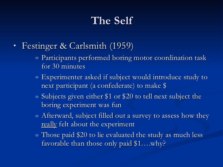 festinger and carlsmith