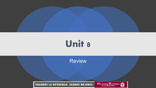 Unit 8
Review
 