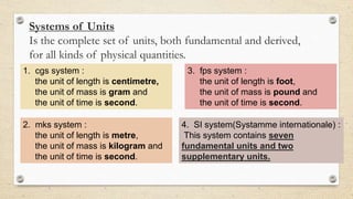 System 1 G Units and measurement | PPTX