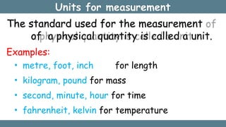 Inches Si Unit Comprehensive Guide to Units, Measurements, and SI System in Physics | PPTX