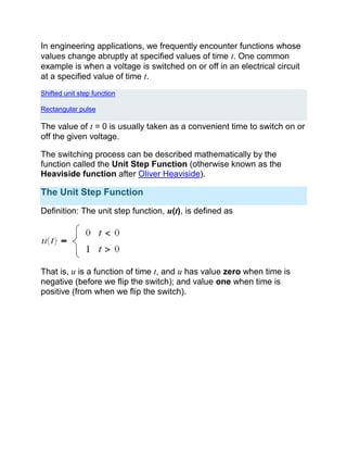 Unit step function | PDF