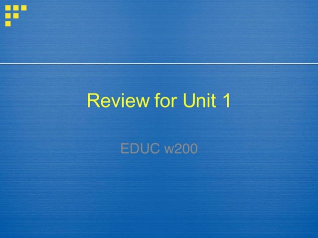 Unit Test 1 Review | PPT