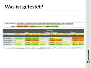 Was	
  ist	
  getestet?




                          22
 