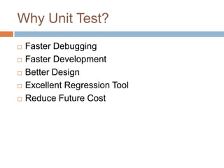 UNIT TESTING PPT | PPTX