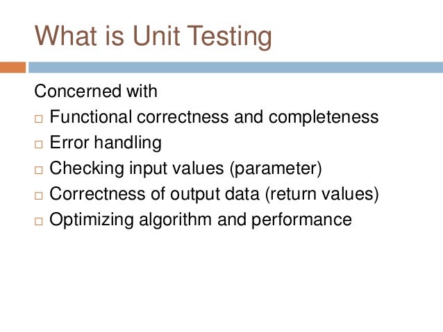 UNIT TESTING PPT