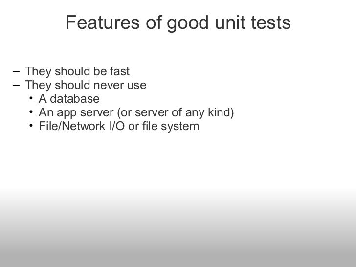 Unit testing using Mock objects and dependency injection