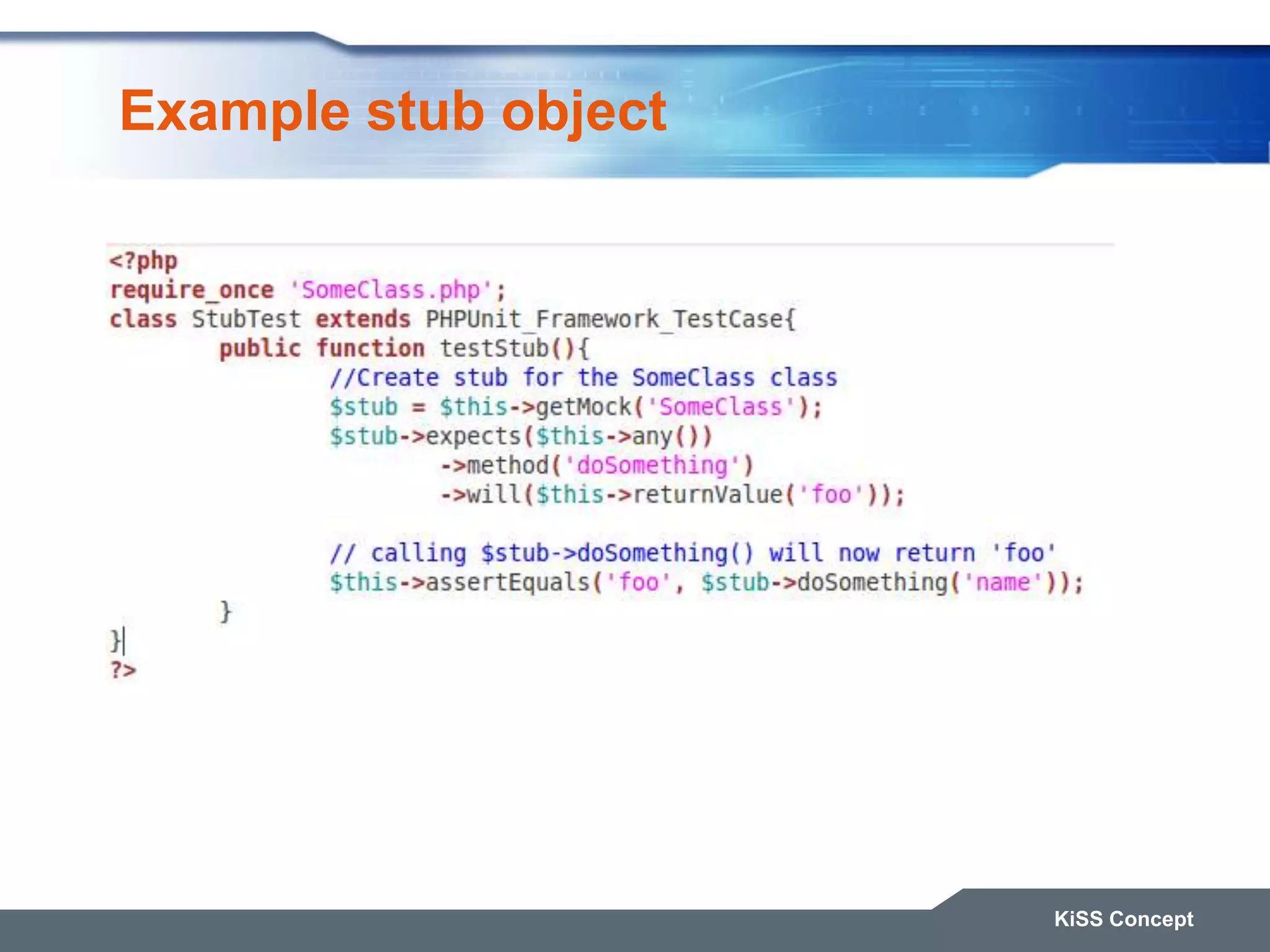 Example stub object KiSS Concept 