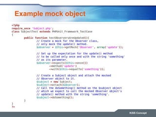 Example mock object
KiSS Concept
 