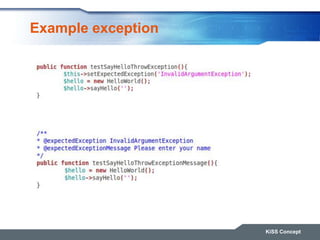 Example exception
KiSS Concept
 