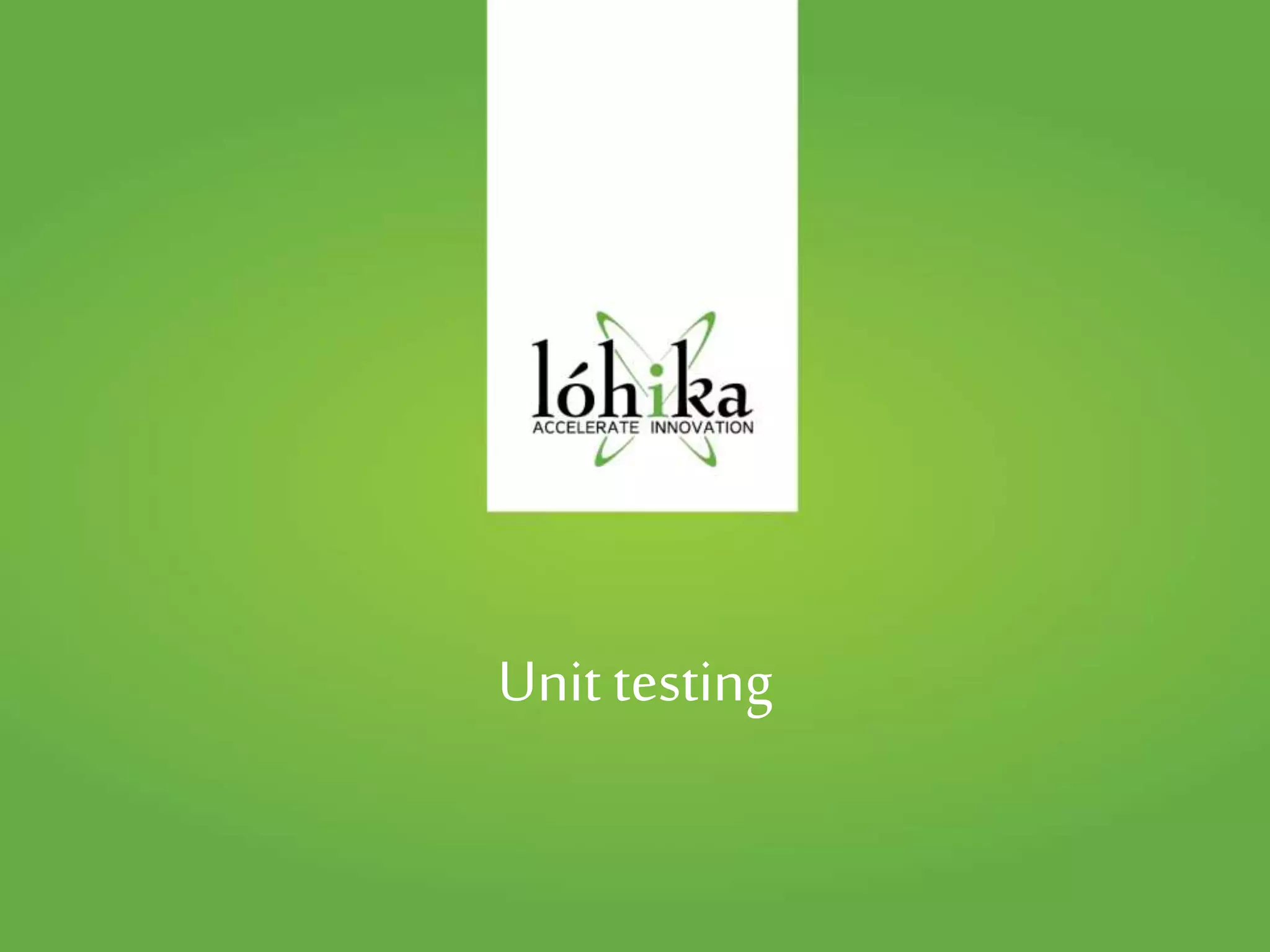 Unit testing 
