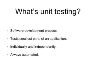 Unit testing basics | PPTX