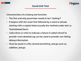 TDD and Unit Testing in Golang | PDF