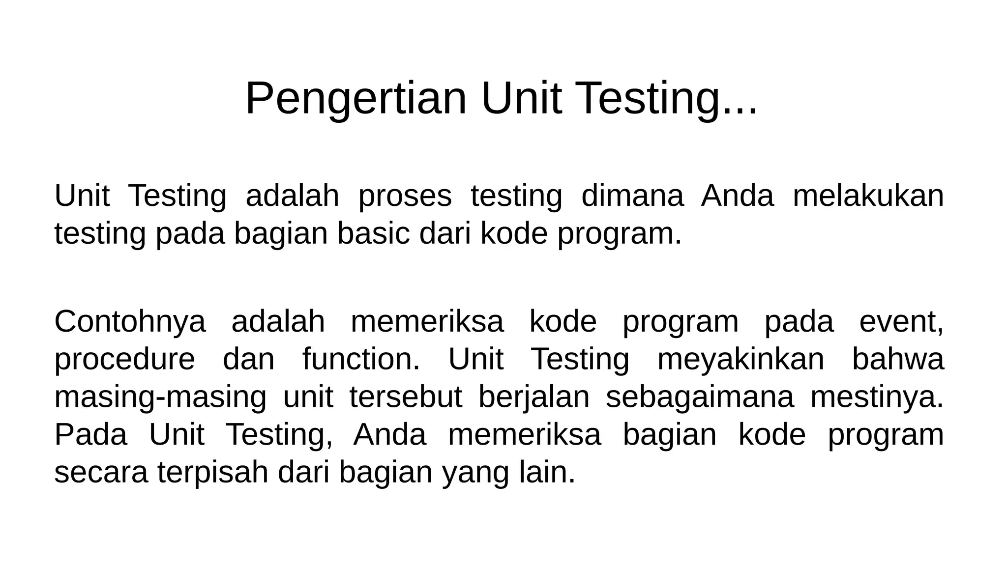 Unit Testing | PPT