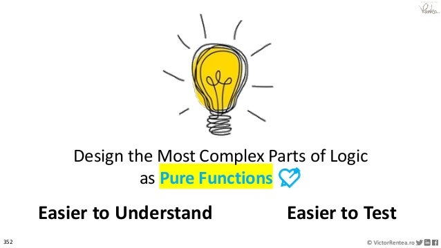 352 © VictorRentea.ro
a training by
Design the Most Complex Parts of Logic
as Pure Functions 💘
Easier to Understand Easier to Test
 