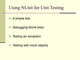 Unit testing | PPT