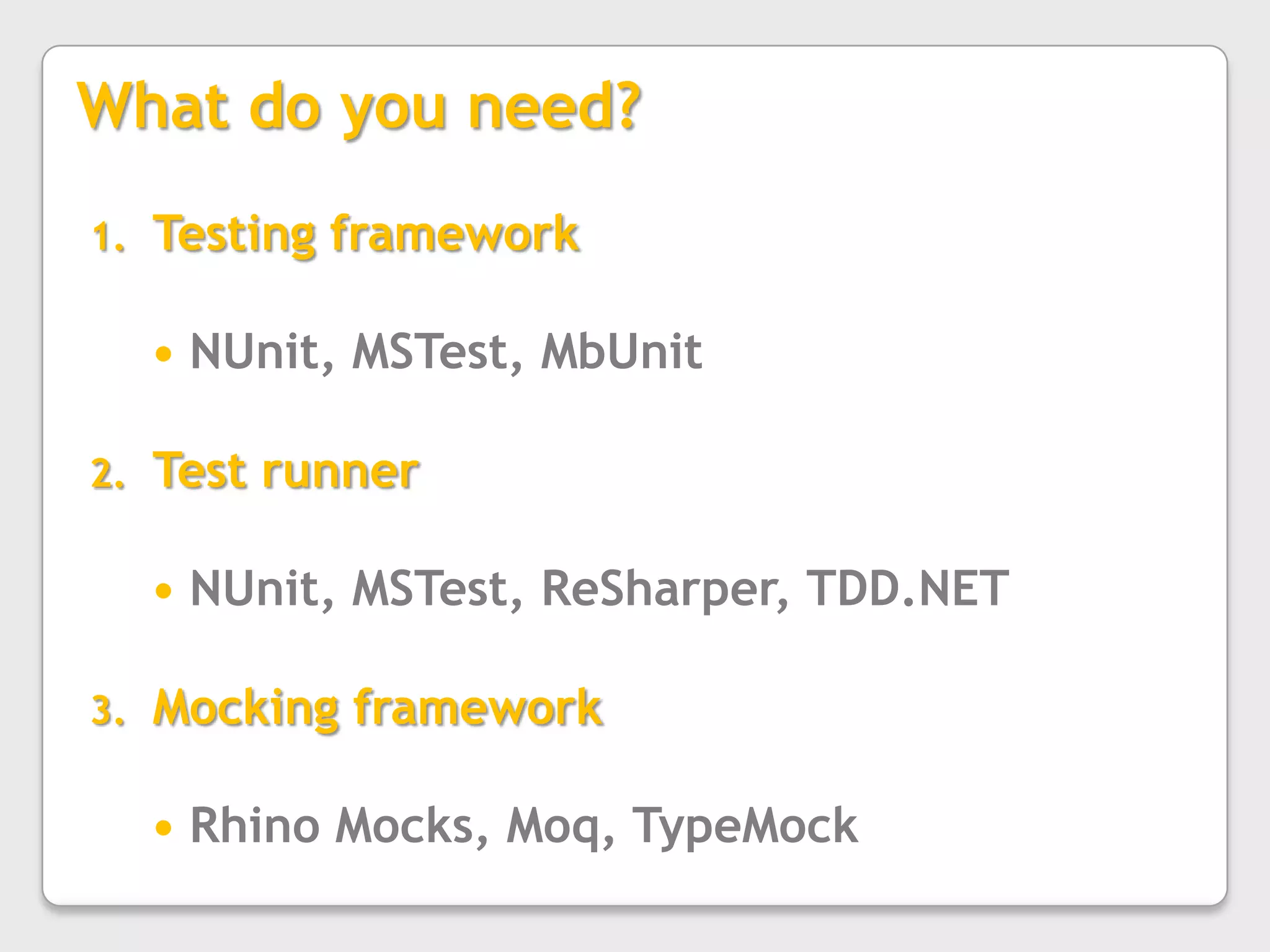 Writing and refactoring codeBenefits of unit testingSafer refactoring