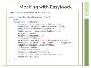 Unit testing and scaffolding | PDF