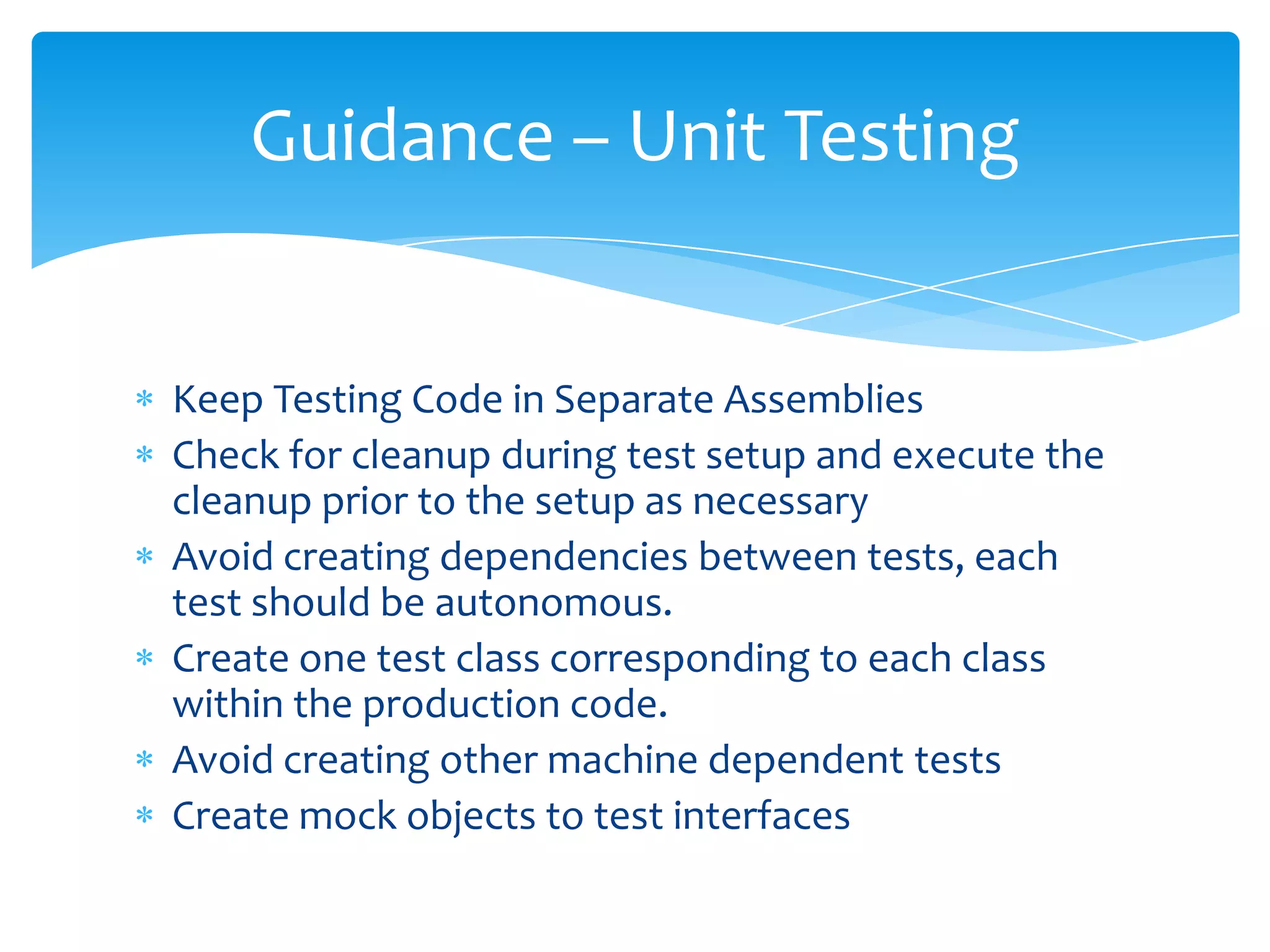 The Testing Framework