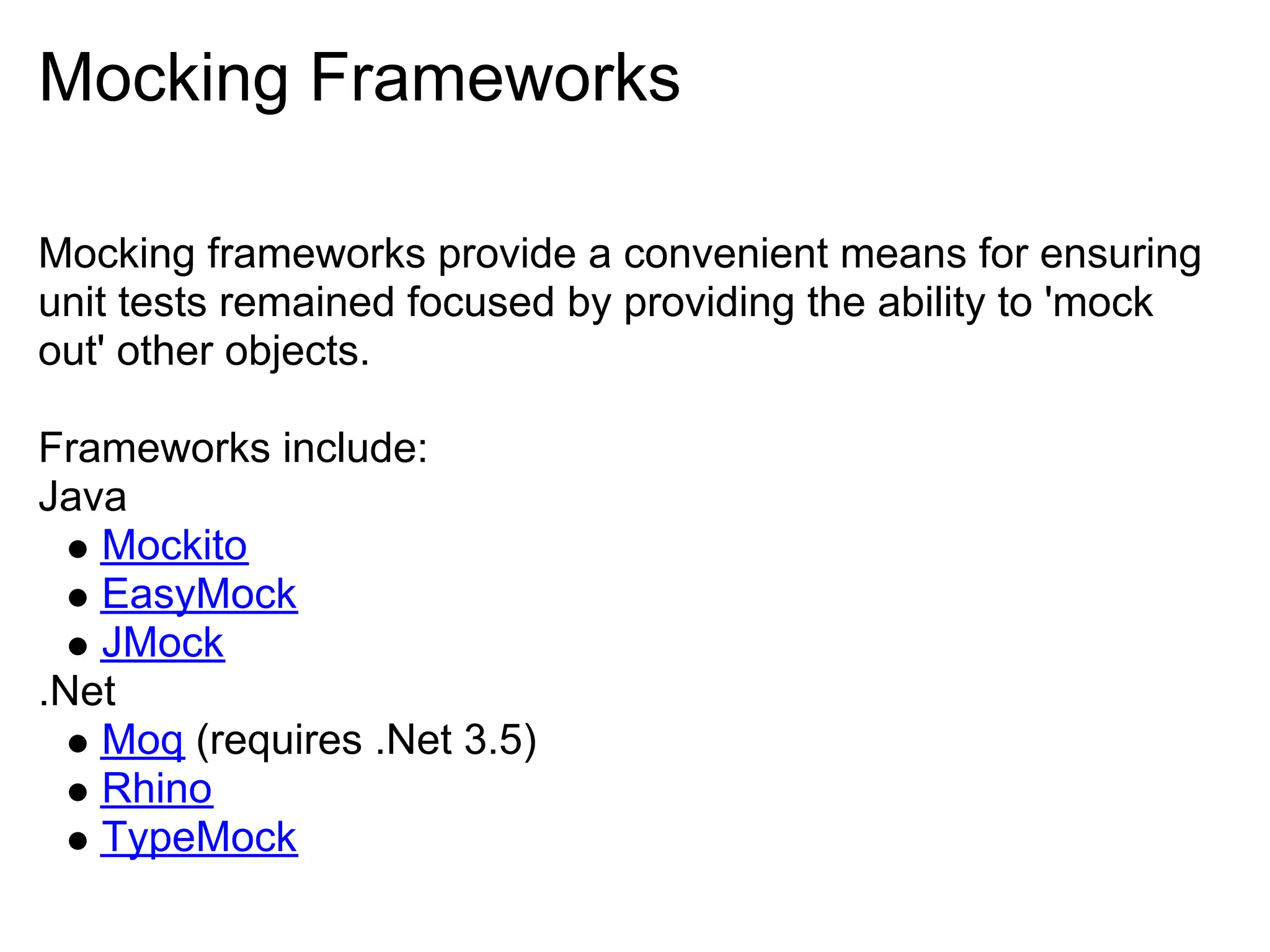 Unit Testing Fundamentals